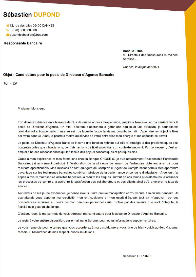 lettre de motivation modèle Pyxis